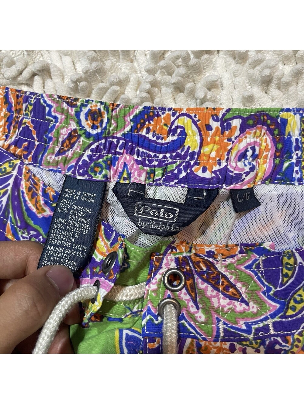 Polo Ralph Lauren Swim Trunks Mens Large Floral Board Shorts Hawaiian Tropical - Picture 2 of 6